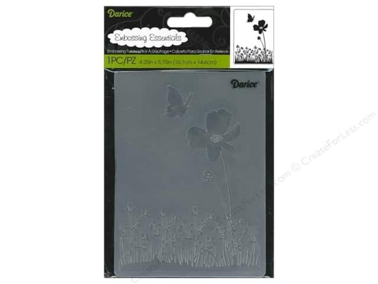 Darice Embossing Folder Butterfly On Flower