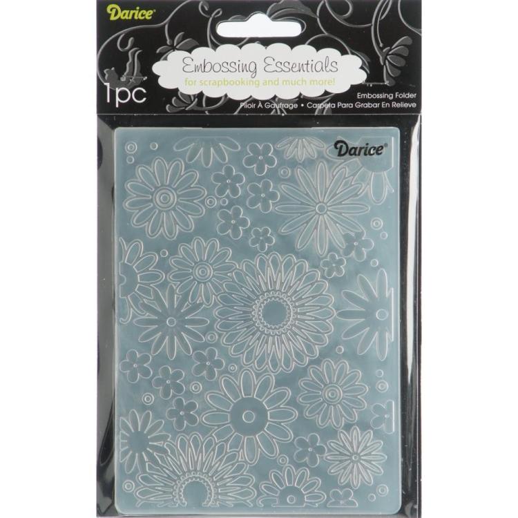 Darice Embossing Folder Flower Frenzy Background