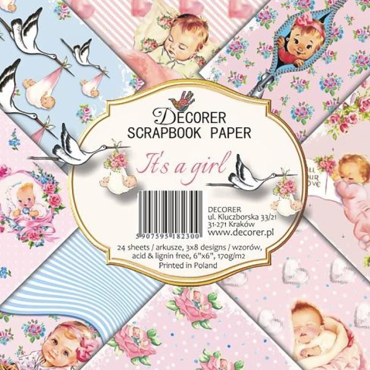 Decorer 6x6 Paper Pad It´s a Girl