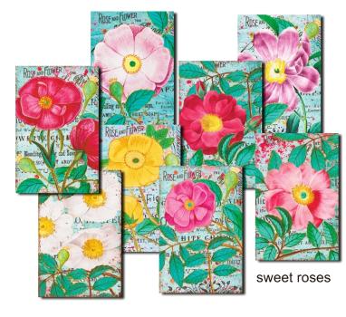 Decorer Mini Scrapbook Paper Set Sweet Roses