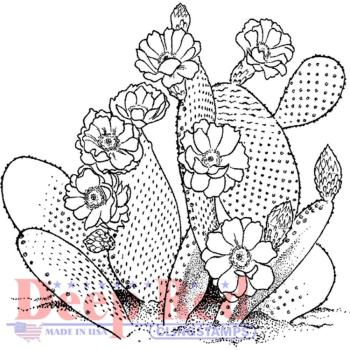 Deep Red Cling Stamp Desert Cactus #3X405610