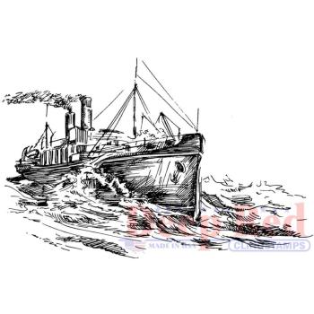 Deep Red Cling Stamp Ocean Steamer #3X505660