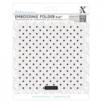 DoCrafts XCUT 6x6 Embossing Folder Small Polka Dot