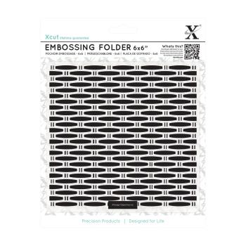 DoCrafts XCUT 6x6 Embossing Folder Wicker