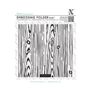 DoCrafts XCUT 6x6 Embossing Folder Woodgrain #515173