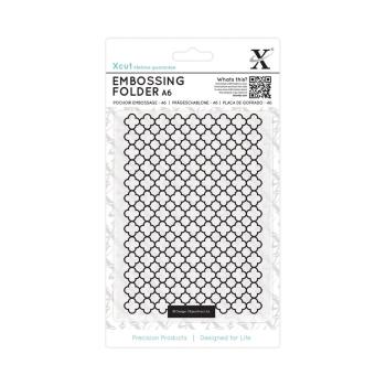 DoCrafts XCUT Embossing Folder Maroccan Flower Tiles