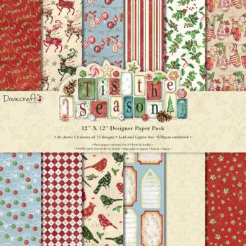 Dovecraft 12x12 FSC Paper Pack Tis the Season #031