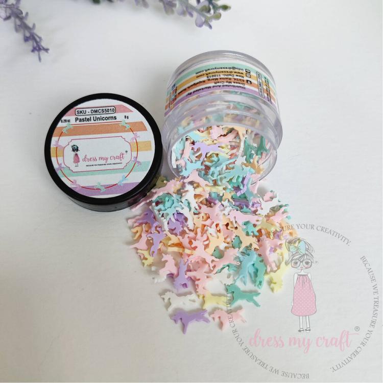 Dress My Craft Shaker Slices Pastel Unicorns 8g