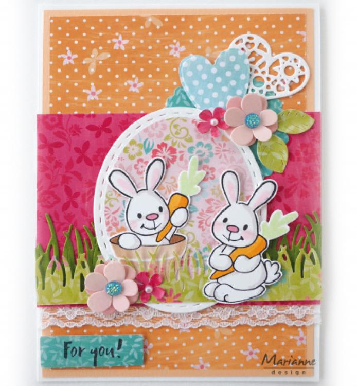 Elines Animals Clear Stamps Bunnies #ECO178