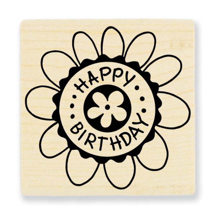 Stampendous Wooden Stamp Birthday Blossom F182