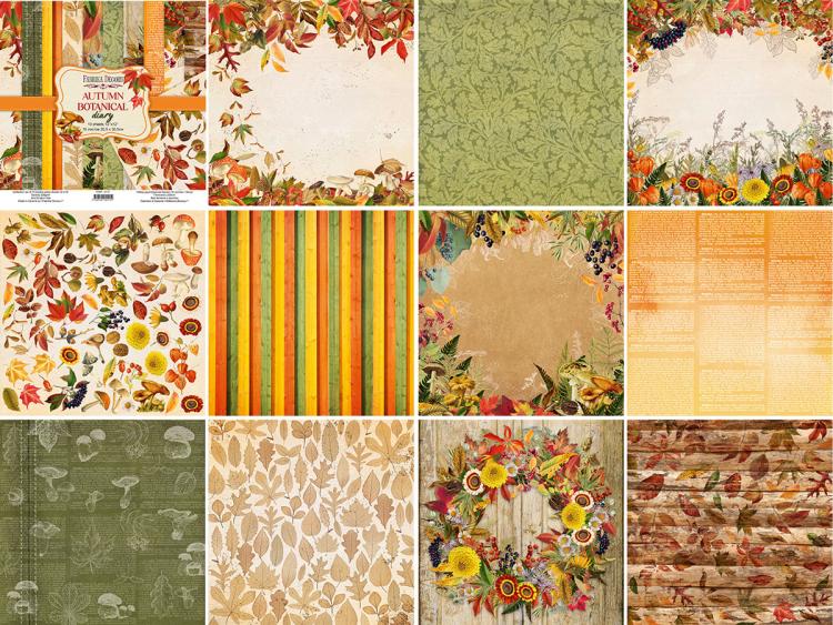 Fabrika Decoru 8x8 Paper Pack Autumn Botanical