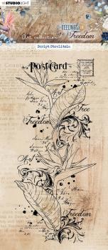 Feelings of Freedom Clear Stamps Script Strelitzia #420