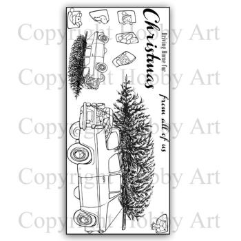 Hobby Art Clear Stamps Driving Home for Christmas CS328D