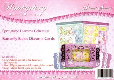 Hunkydory Crafts Butterfly Ballet Diarama Cards