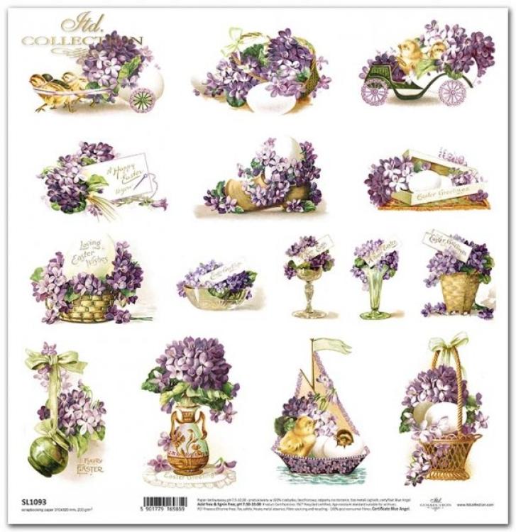 ITD Collection 12x12 Sheet Flower Post #1093