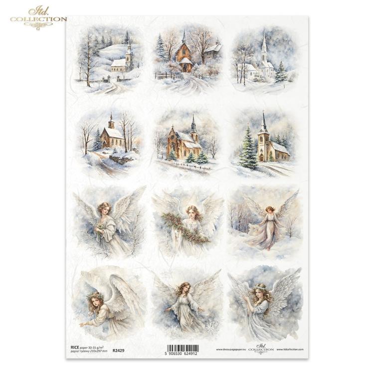 ITD Collection A4 Rice Paper Winter Views R2429