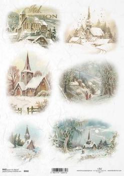 ITD Collection A4 Rice Paper Winter Pictures #0992