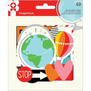 Imaginisce Happy Traveler Die-Cut Ephemera