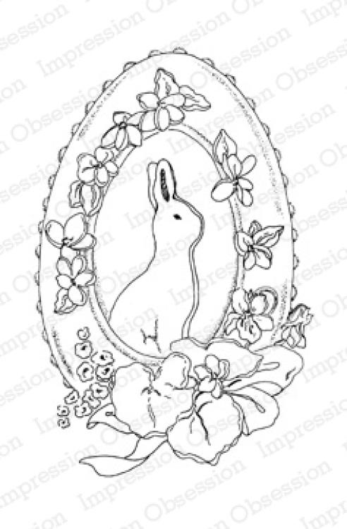 Impression Obsession Cling Stamp Chocolate Bunny