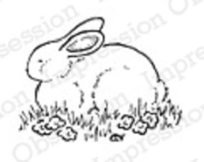 Impression Obsession Cling Stamp Spring Bunny