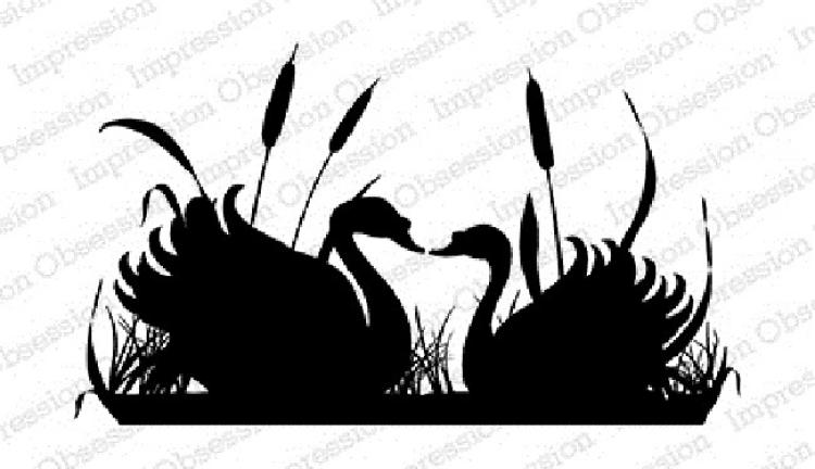 Impression Obsession Cling Stamp Swans (Schwäne)