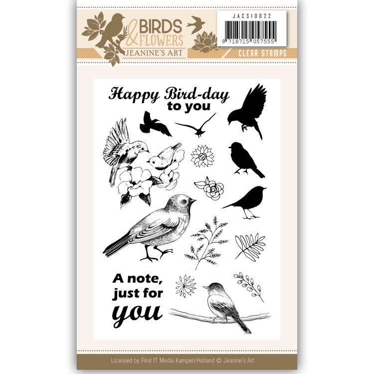 Jeanines Art  Clear Stamps Birds and Flowers #JACS10022