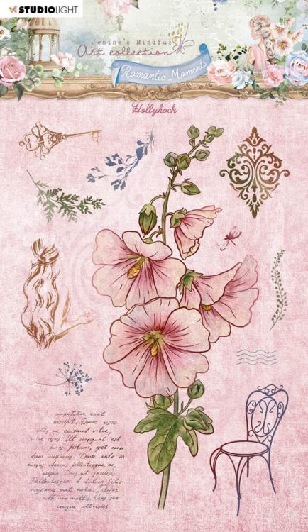 Jenine's Mindful Art Clear Stamp Hollyhock nr. 483