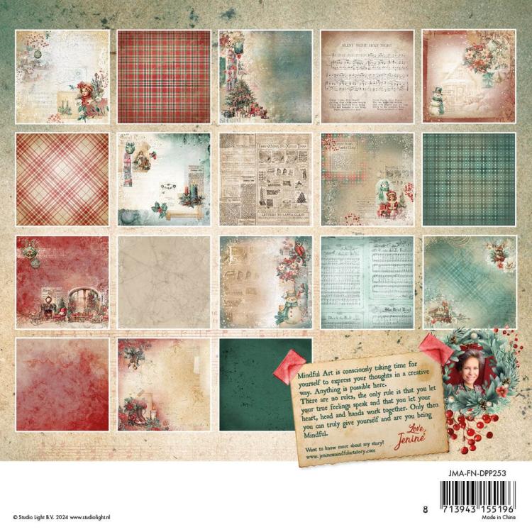 Jenine´s Mindful Art Festive Nostalgia 8x8 Paper Pad #253