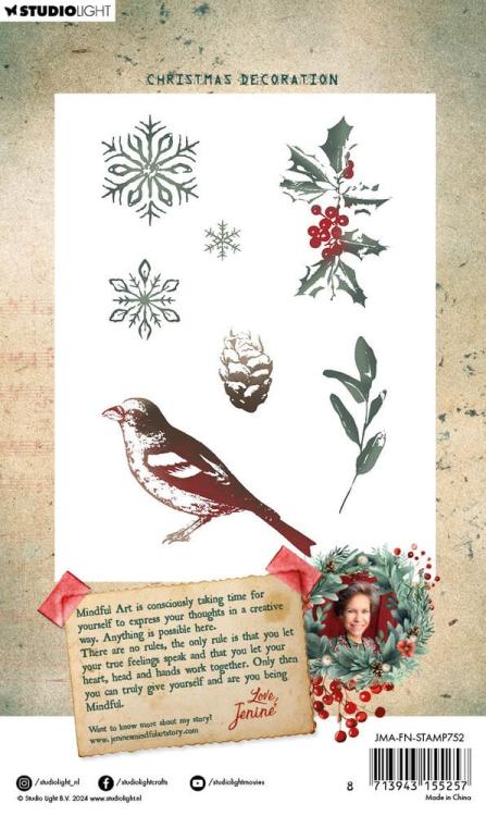 Jenine's Mindful Art Festive Nostalgia Clear Stamp #752