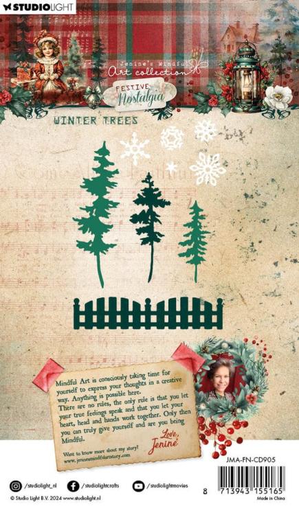 Jenine's Mindful Art Festive Nostalgia Dies Winter Trees #905