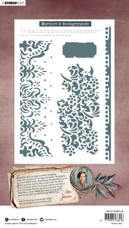 Jenine´s Mindful Art Stencil Borders & Backgrounds Inner Peace