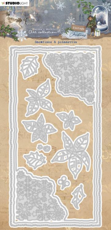 Jenine's Mindful Cutting Die Snowflake & Poinsettia CD719