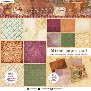 Jenine´s Mindful Art 8x8 Mixed Paper Pad Warm & Cozy #09