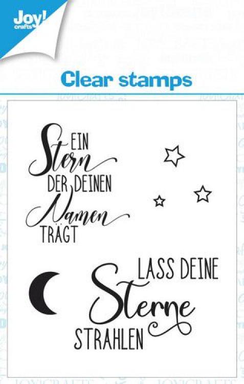 Joy Crafts Clear Stamp Sterne Text DE #0568