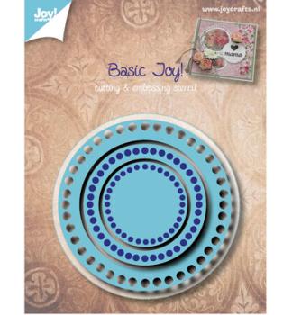 Joy!Crafts Präge- und Stanzschablone Basic Joy Round