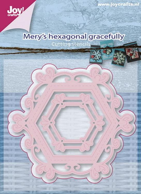 Joy!Crafts Stanzschablone Mery's Hexagon #6002/0658