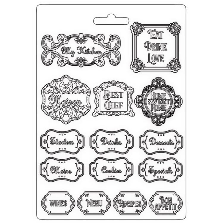 Stamperia A4 Mould Casa Granada Labels #522