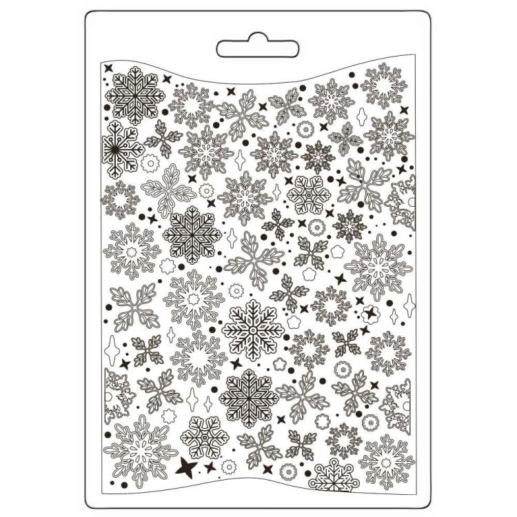 K3PTA5664 Stamperia Dewdrops A5 Soft Mould Snowflakes