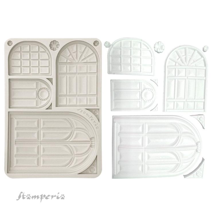 KACMA554 Stamperia Masquerade A5 Silicone Mould Windows