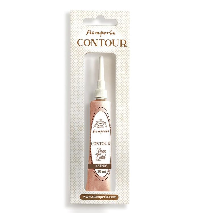 KATN05 Stamperia Create Happiness Contour Liner Rose Gold 20ml