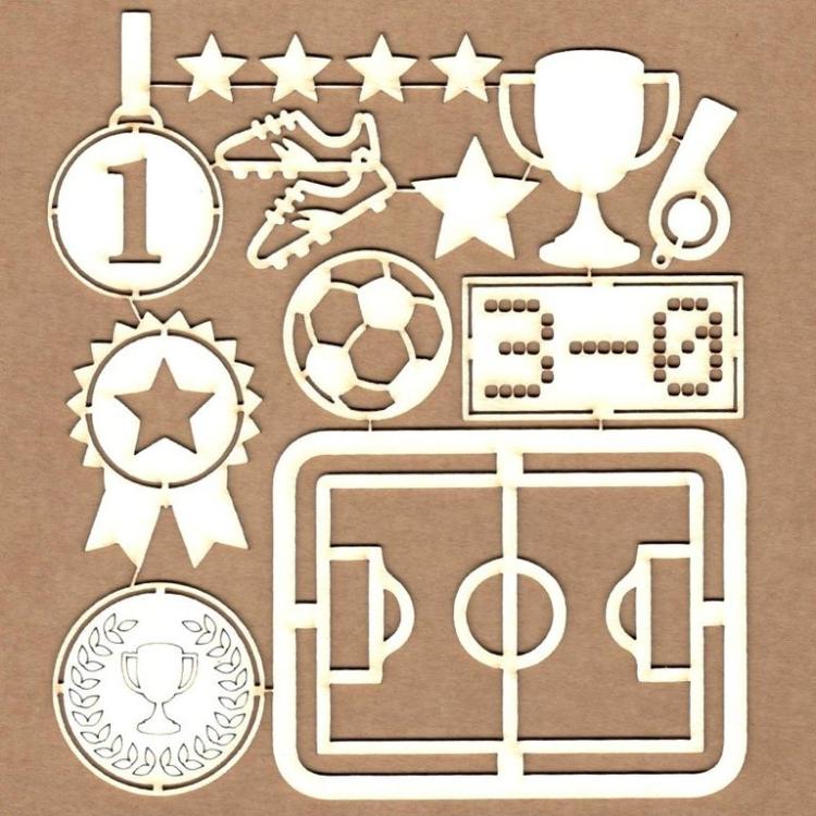 KORA Projects Chipboard Set Soccer #4036