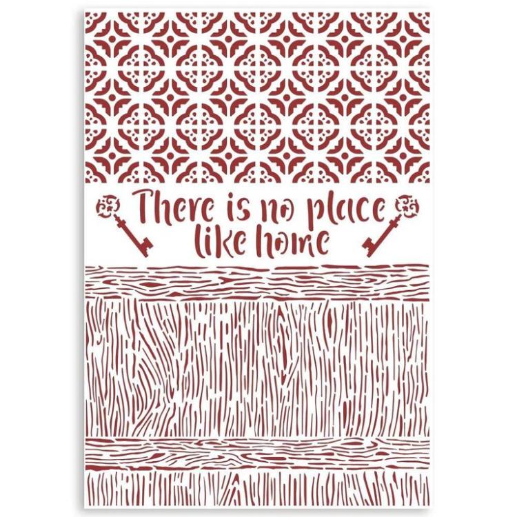 Stamperia Stencil  Casa Granada There is no place like home KSG487