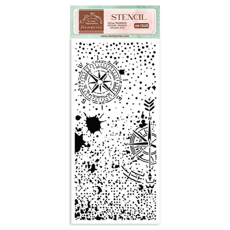 Stamperia Stencil Create Happiness Compass KSTDL65