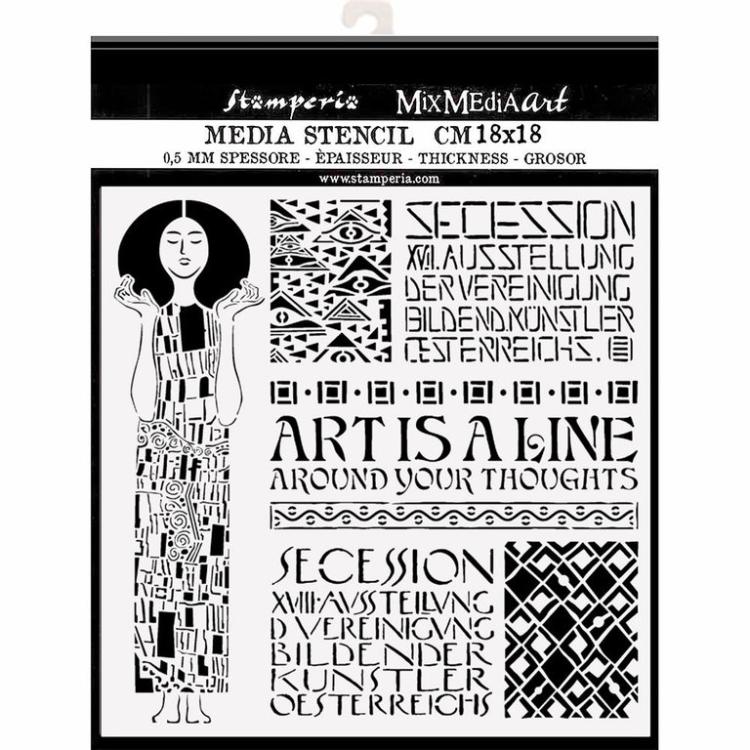 Stamperia Stencil Klimt Art Nouveau #KSTDQ65