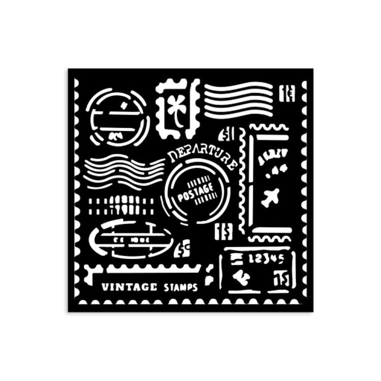 KSTDS01 Stamperia Art of Travelling Stencil Stamps