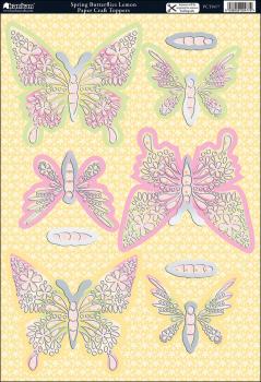 SALE Kanban Die-Cut Punch-Out Spring Butterflies Lemon #9477