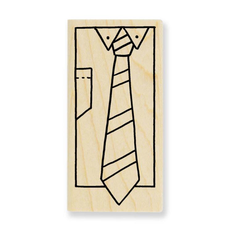 Stampendous Wooden Stamp Guy`s Tie Window L142