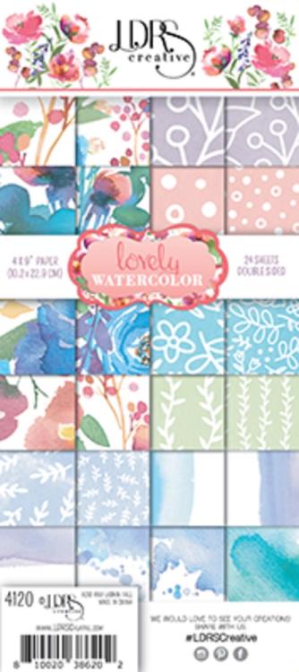 LDRS Creative Lovely Watercolor 4x9 Inch Paper Pack #4120