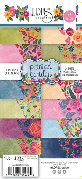 LDRS Creative Painted Garden 4x9 Inch Paper Pack #4105