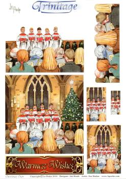La Pashe Trinitage Card 3D Sheet Christmas Choir